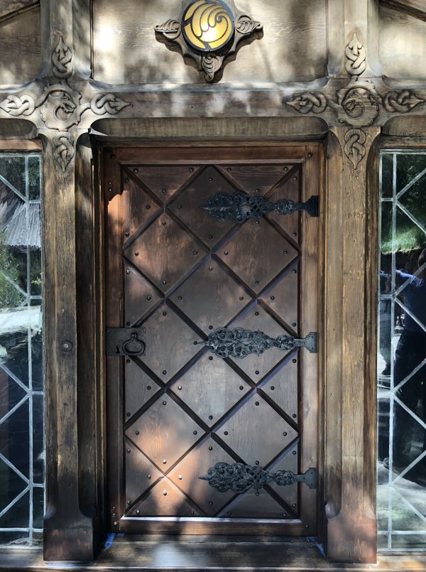 This vintage decorative door is the entry of the Vikingsholm house in South Lake Tahoe, CA.
